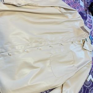 Beige Polyester button up